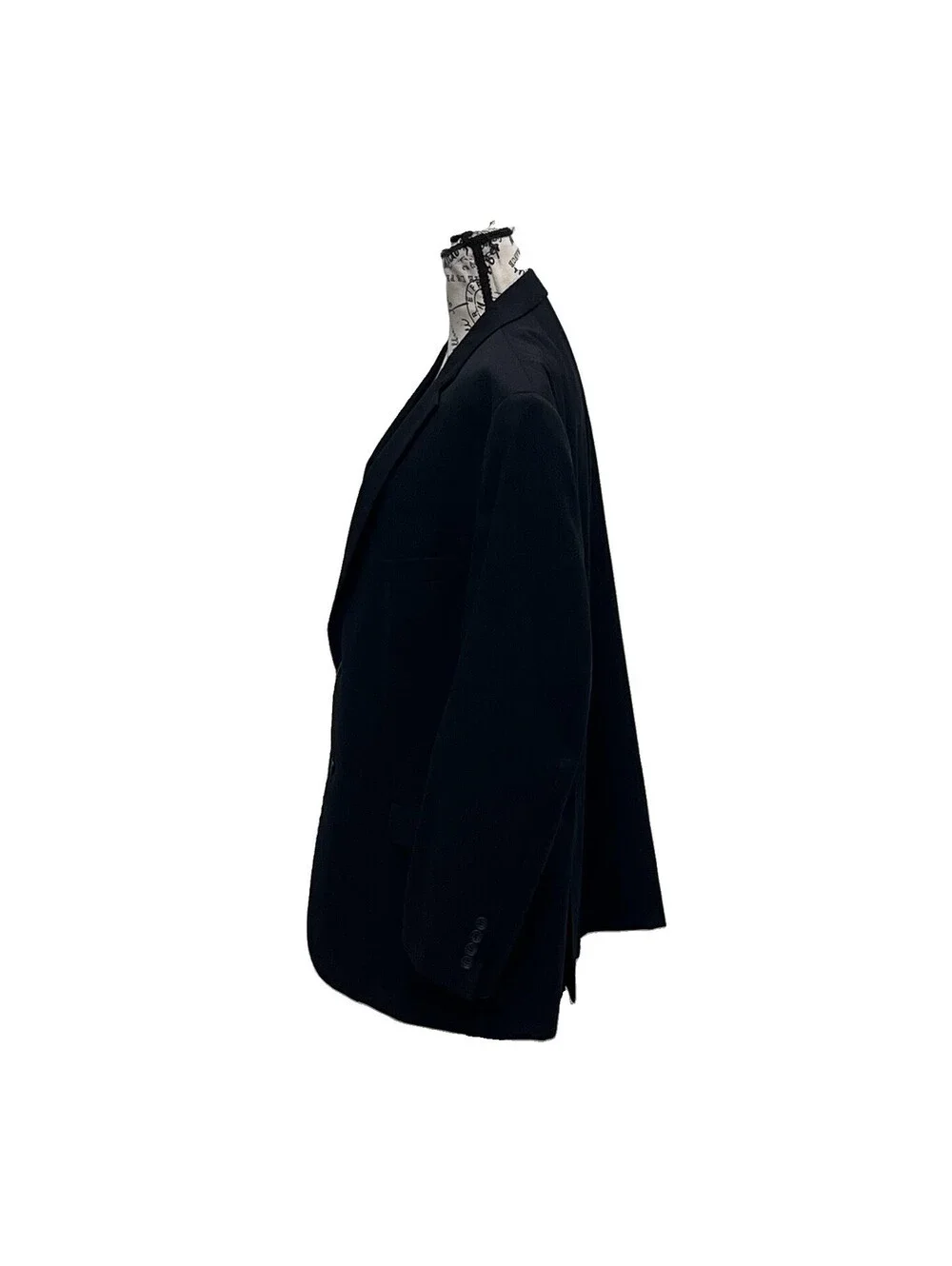 Pronto Uomo Platinum Black Wool Sport Coat Blazer 50R 100% Wool Classic Business
